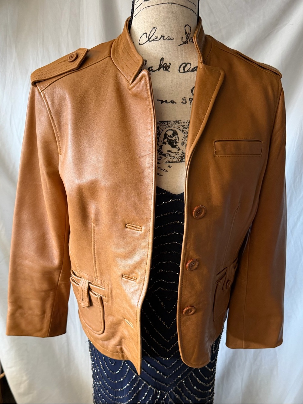 ADLER Collection Light Brown Leather Jacket